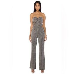 Akira EMBELLISHED TROUSER IN CHARCOAL SILVER